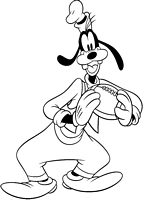 kolorowanki Goofy do wydruku malowanka Disney numer 16